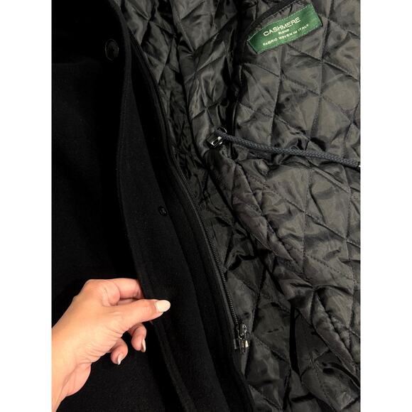 LAUREN RALPH LAUREN Mens Cashmere Blend Black Coat Jacket 44 - Picture 7 of 13